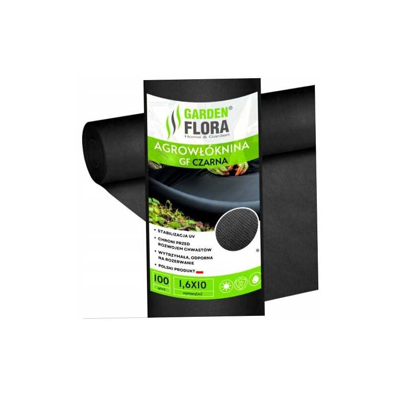 Juoda agrotekstilė 1,6m x 10m 100g/m2 uv