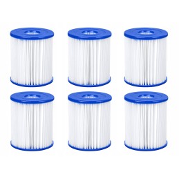 Pakuotėje 6x filtras baseino siurbliui 1249 lh 58093 ir komplektas