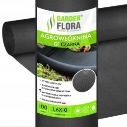 Juoda agrotekstilė 1,6m x 10m 100g/m2 uv
