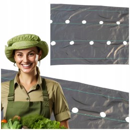 Žemės ūkio audinys su skylutėmis braškėms, agurkams ir salotoms