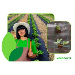 Žemės ūkio audinys su skylutėmis braškėms, agurkams ir salotoms