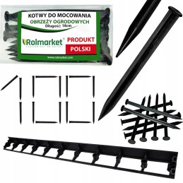 ✨ Universalūs tvirtinimo ankeriai (smeigtukai) apvadui: eco-bord, elasteo, randberg, polbord, b45, b58, bordeo - 18 cm, 100 vnt.