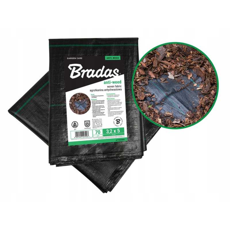 Bradas nuo piktžolių pp agrotekstilė, juoda UV 70g 3,2x10m