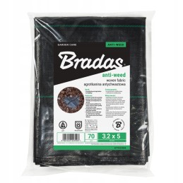 Bradas nuo piktžolių pp agrotekstilė, juoda UV 70g 3,2x10m