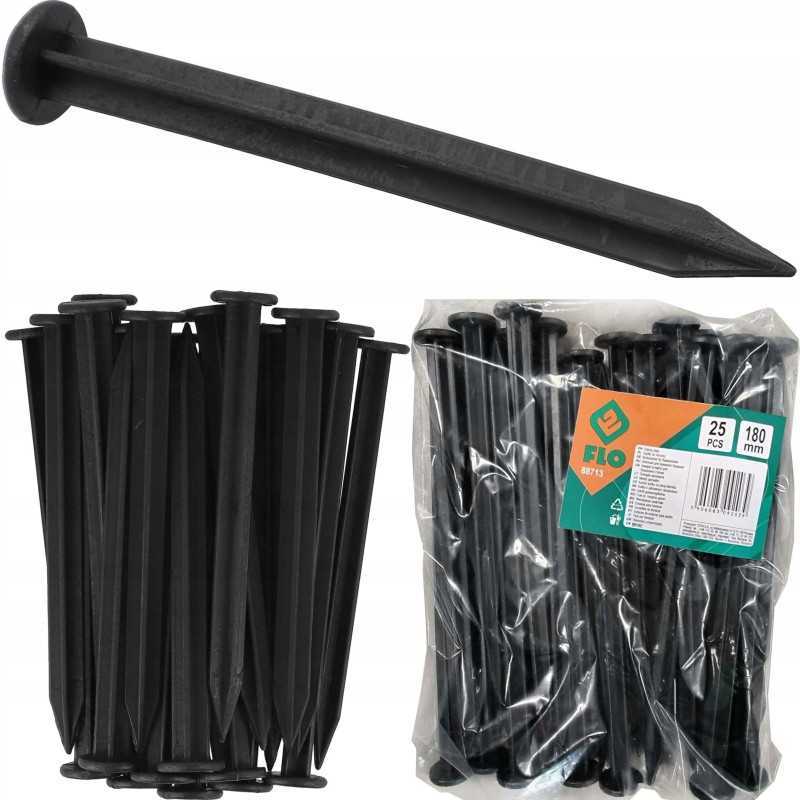 Smeigtukai, inkarai 180mm 25vnt sodo kraštams ir neaustinėms medžiagoms tvirtinti