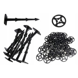 ✨ dantyti kaiščiai 15 cm agrotekstilei tvirtinti, agrotekstilei kaz100r 100vnt + presavimo poveržlės pod100r 100vnt