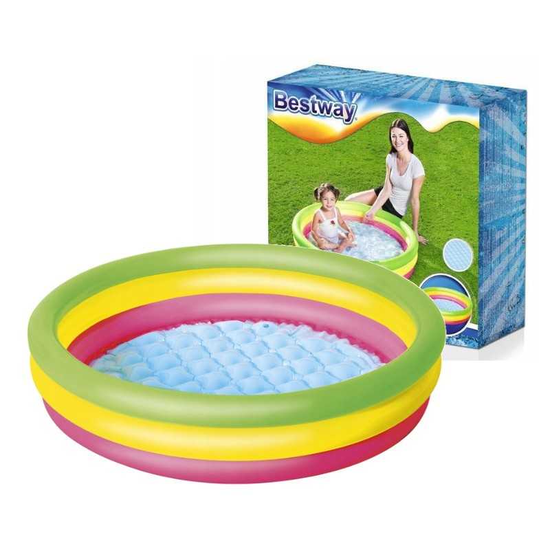 Vaikų baseinas, trijų spalvų, 102x25cm bestway