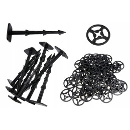 ✨ dantyti kaiščiai 15 cm agrotekstilei tvirtinti, agrotekstilei kaz100r 100vnt + presavimo poveržlės pod100r 100vnt