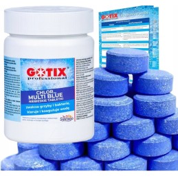 Chloras baseinui mėlyno vandens tabletės 0 5 kg dozatorius su SPA termometru