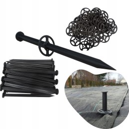 Profesionalus smeigtukų inkaro padas agrotekstilės audiniams 18cm 100 vnt