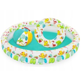 Bestway rinkinys plaukimo baseino irklavimo baseinas su kamuoliu 122cm 51124