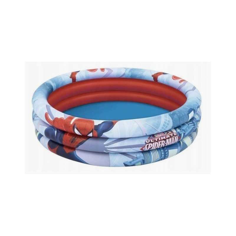 Bestway apvalus spiderman pripučiamas baseinas 122x30 cm