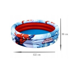 Bestway apvalus spiderman pripučiamas baseinas 122x30 cm