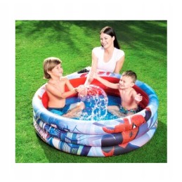 Bestway apvalus spiderman pripučiamas baseinas 122x30 cm