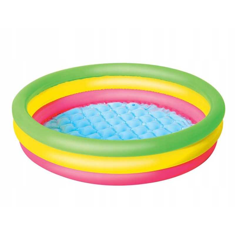 Spalvingas pripučiamas baseinas 102 x 25 cm bestway 51104