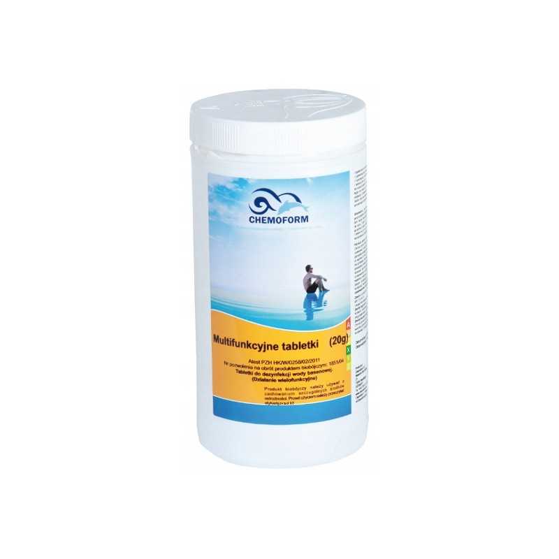 1kg daugiafunkcinės tabletės 6in1 20g baseino chloro