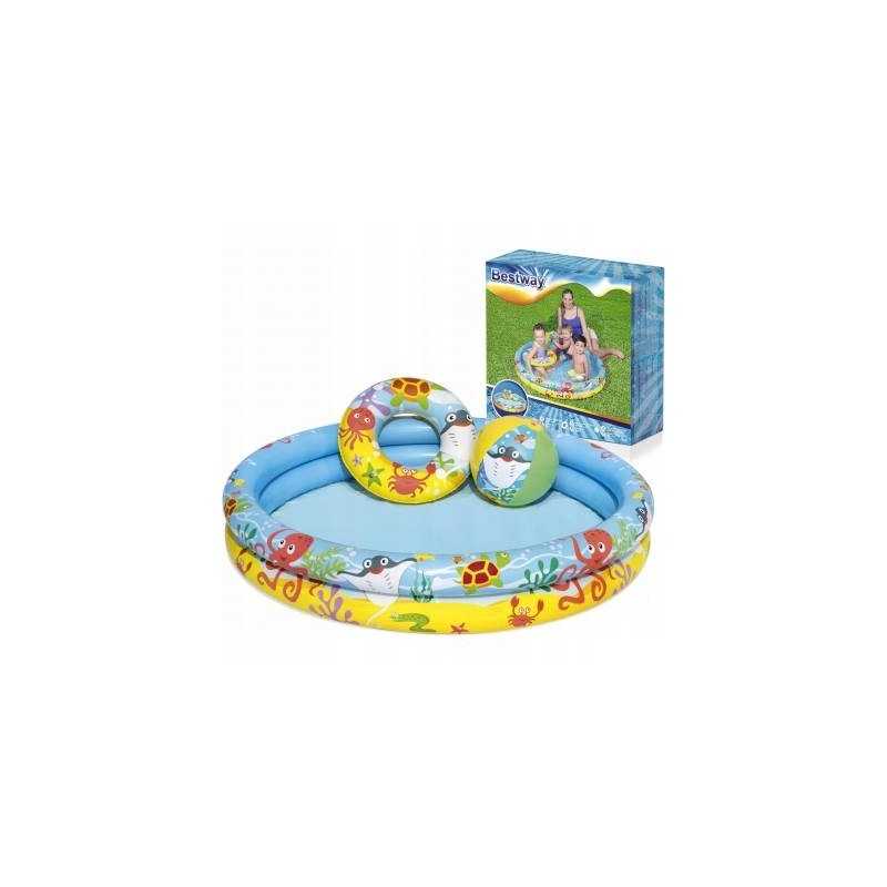 Bestway 51124 apvalus pripučiamas baseinas 122 x 20 cm