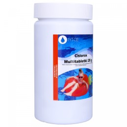 Chloro tabletės baseinams multi 1kg 20g preparatas nuo dumblių 1l