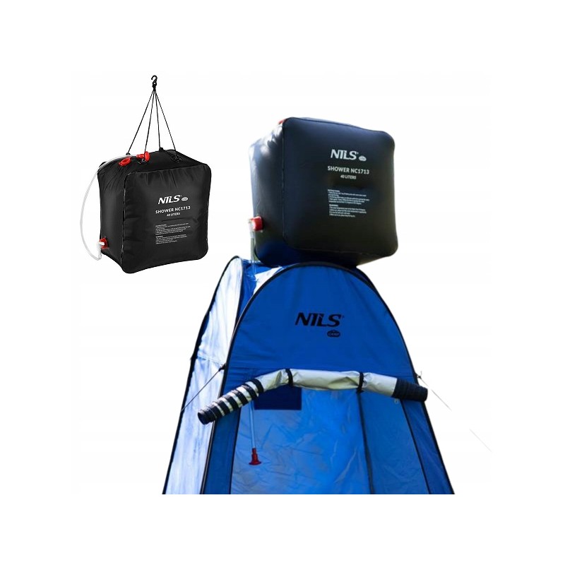 Shower camping portable 40l nils camp black