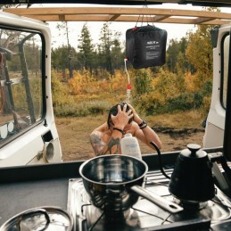 Pārnēsājama kempinga tūristu duša 40l Nils Camp melna