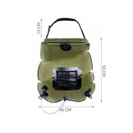 Saulės sodo dušas su termometro palapine 20l