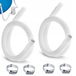 2 dalys atsarginės žarnos antžeminiams baseinams su 4 metaliniais žarnų spaustukais