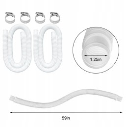 2 vnt pakaitinių žarnų antžeminiams baseinams 1 5 m tinka 330 galonų