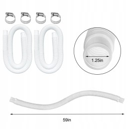 2x pakaitinis intex waz vamzdis baseino siurbliui 32mm 150cm