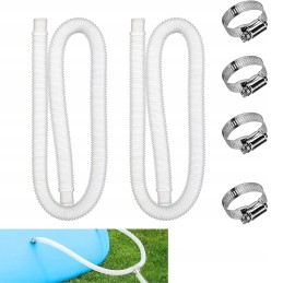 Baseino siurblio žarna 150cm 32mm intex siurbliui su žarnos spaustukais