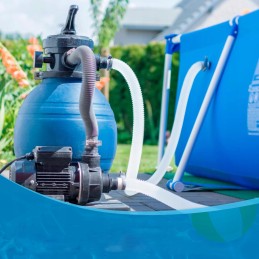 Baseino siurblio žarna 150cm 32mm intex siurbliui su žarnos spaustukais