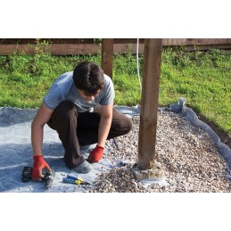 Geotekstilė pilka 100 cm x 1000 cm 100 g m2