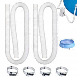 Pakaitinė žarna baseinui, 2 vnt., su 4 metaliniais žarnų spaustukais