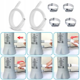 Plaukimo baseino žarnos, gofruotos žarnos, baseino vamzdžio keitimas, 2 vnt