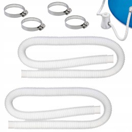 Atsarginė žarna antžeminiams baseinams, 2 vnt su 4 metaliniais žarnų spaustukais