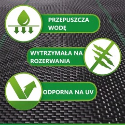 UV agrotekstilė su paruoštomis skylutėmis braškių, agurkų, salotų, pomidorų ir kt. sodinukams.