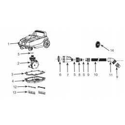 Dulkių siurblio žarnos alkūnė 28006 intex