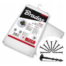 Agrotekstilės rinkinys rudens žiemos baltas užvalkalas 50g 3,2m x 10m + smeigtukai