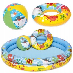 Bestway 51124 plaukimo baseino kamuoliukas apskritas irklavimo baseinas 122cm 2 4 metai