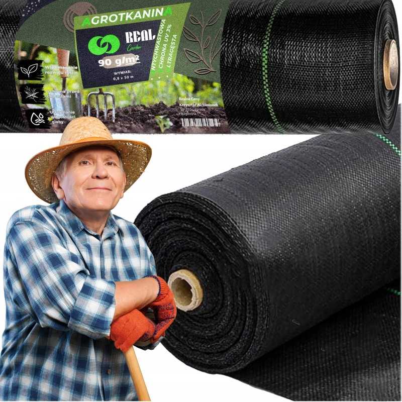 Agrotekstilė sodo kilimėlis agrotekstilė juoda žieminė 50 mx 0,8 m 90 g