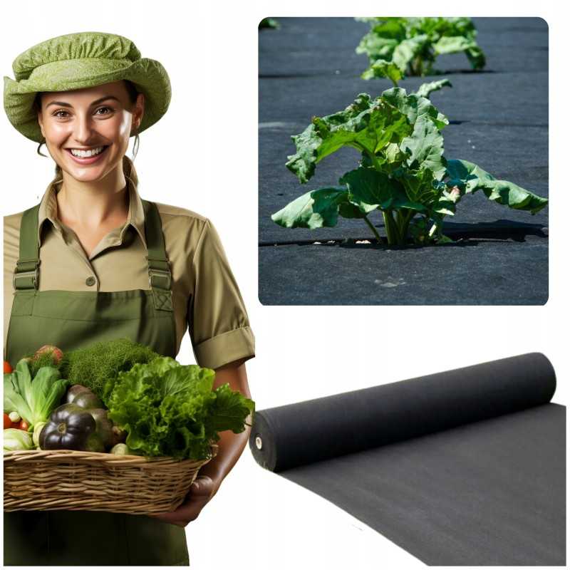 Agrotekstilė nuo piktžolių 1,6 x 10 m p80 stiprus pasėlių žievės akmuo