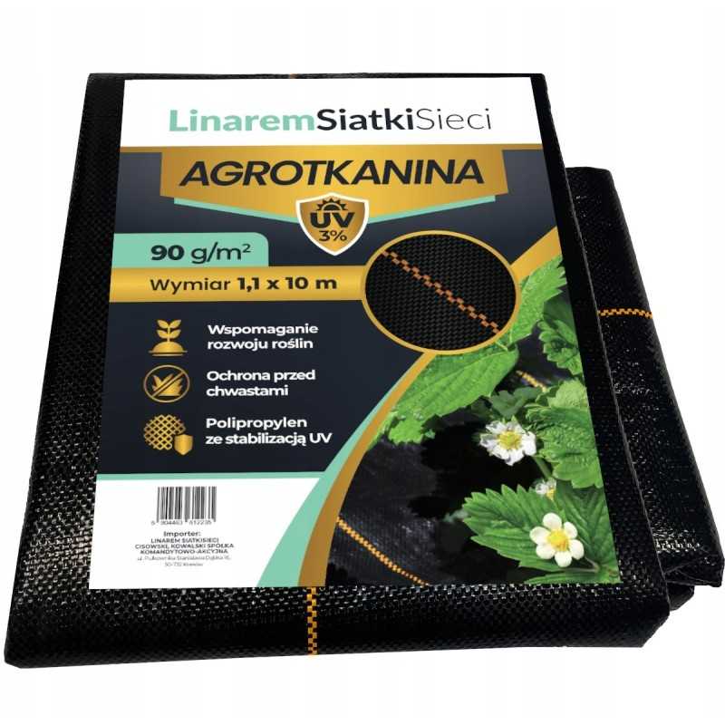 Agrotekstilė 90g/m2 juoda agrotekstilė 1,1x10m