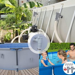 Baseinų uždarymo čiaupas su 32 mm žarnos jungtimi, 2x vožtuvų komplektas