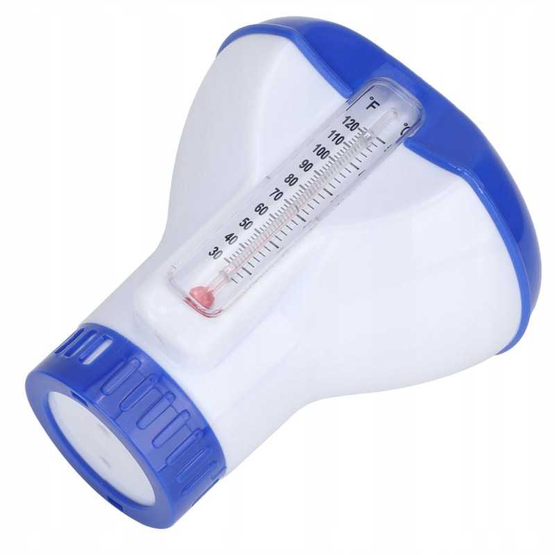 Tablečių dozatorius su termometru baseinui