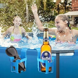 Drink holder for pool spa jacuzzi beer drinks hanger polka 2in1