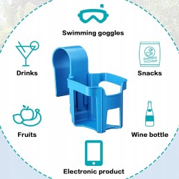 Drink holder for pool spa jacuzzi beer drinks hanger polka 2in1