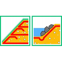 Aukštos kokybės geotekstilė pes100, matmenys 0,5 m x 50 m
