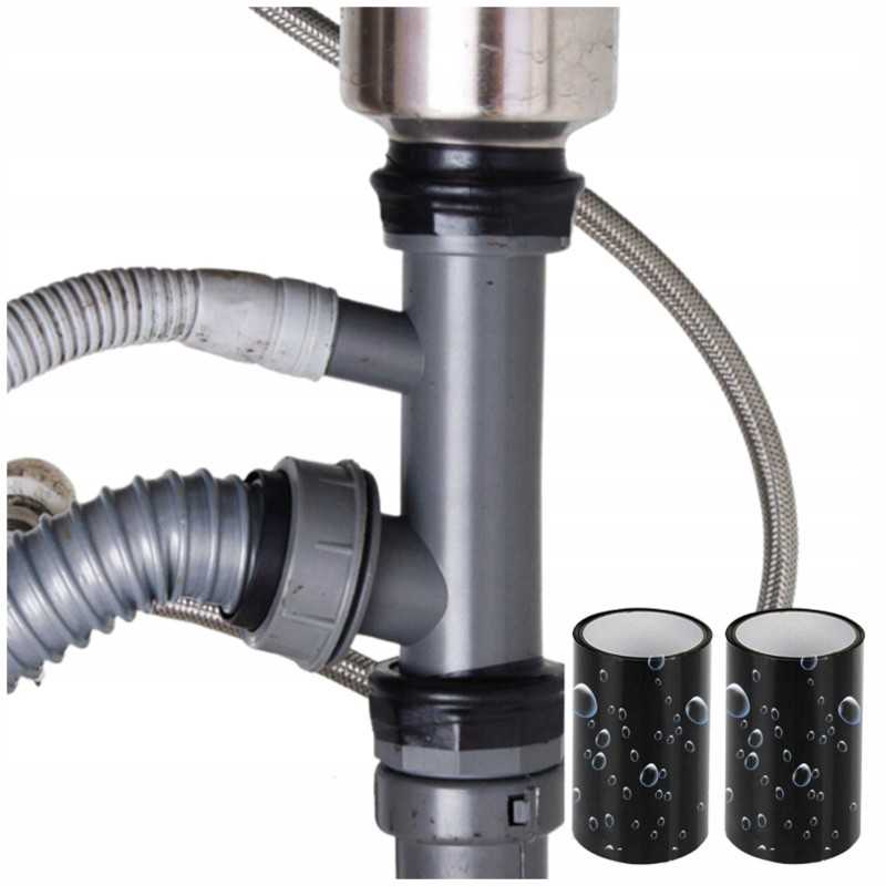 Neperšlampama juosta PVC ir metaliniams vamzdžiams, latakams, 10x150cm (2 vnt.)