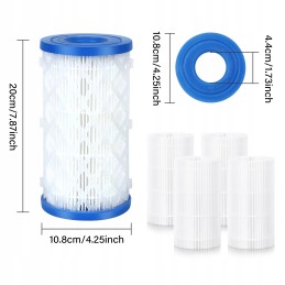 5 vnt filtras, skirtas intex bestway SPA siurbliui, AC iii