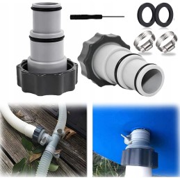 Sumažinimo adapteris siurblių žarnoms, žarnos baseinams, adapterių rinkinys intex