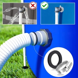 Sumažinimo adapteris siurblių žarnoms, žarnos baseinams, adapterių rinkinys intex